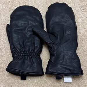 Black Leather Gloves